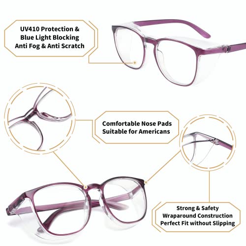 Image of SQIMZAR Safety Glasses Goggles For Women Nurses Protective Eyewear,Anti Fog Safety Goggles