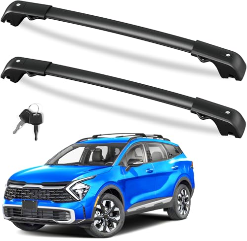 FengYu 300lb Roof Rack Cross Bars Compatible with Kia Sportage 2023-2026 X-Line AWD/Sportage X-Pro/Sportage X-Pro Prestige with Raised Side Rails, Heavy Duty Lockable Aluminum (Not for Flush Rails)
