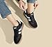 LUCKY STEP Women's Retro Fashion Sneakers Classic Mesh Gum Sole Tennis Footwear Casual Running Trainer Skate Walking Shoes(Black,10)