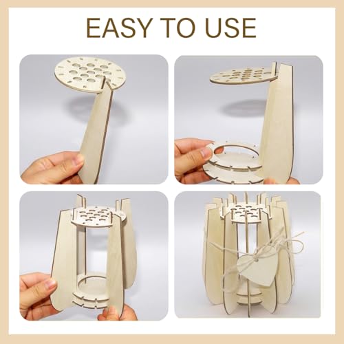 Image of Wooden Vase for Lego Flowers Bouquet, 3D Puzzle Vase Compatible with Lego Botanicals Collection, Roses, Sunflowers for Adults Display