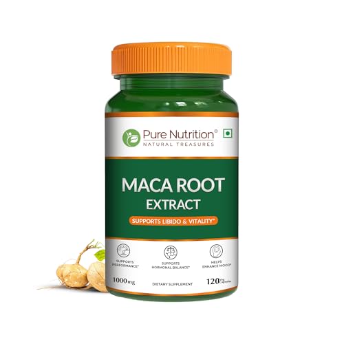 Image of Pure Nutrition Maca Root (1000mg), 120 Veg Capsules | Multivitamin For Men And Women | Promotes Reproductive Health, Improves Energy & Enhances Performance