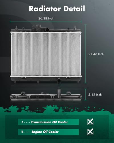 Image of SCITOO 13127 Engine Aluminum Radiator for Nissan for Cube 2009-2014 1.8L