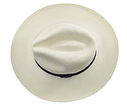 Original Panama Hat - Customizable Band Color - Wide Brim Summer Fedora - Toquilla Straw - Handwoven In Ecuador By Ecua-Andino (Xxl | 62Cm - 63Cm, White) #TOP4