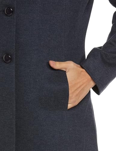Image of Qube By Fort Collins Women's Semi-Long Tweed Coat with Knitted Finish - Elegant Winter Outerwear for Casual and Formal Looks