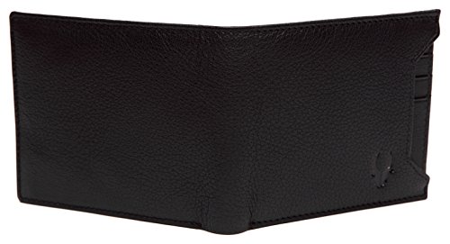 Image of WildHorn Old River Black Leather Wallet for Mens /Boys