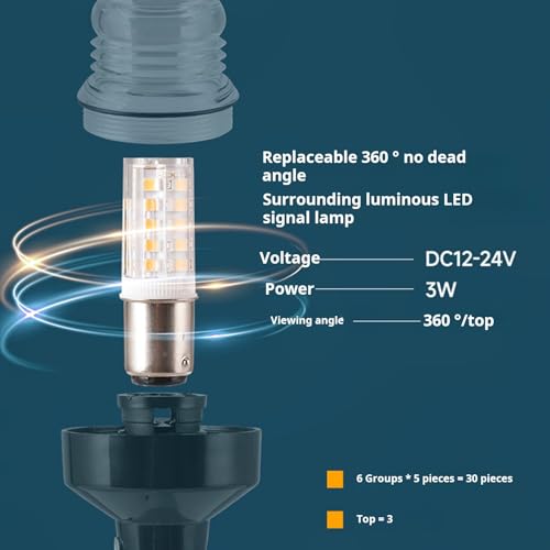 Feu de navigation marine LED pour naviguer la nuit en yacht 12V - 4