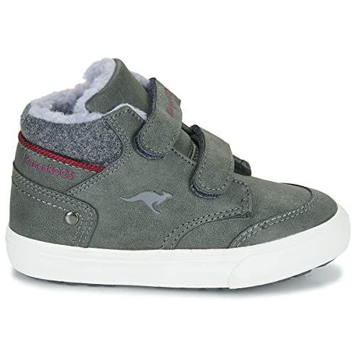 KangaROOS Unisex Kinder Kavu Primo V Sneaker, Steel Grey Rouge, 25 EU