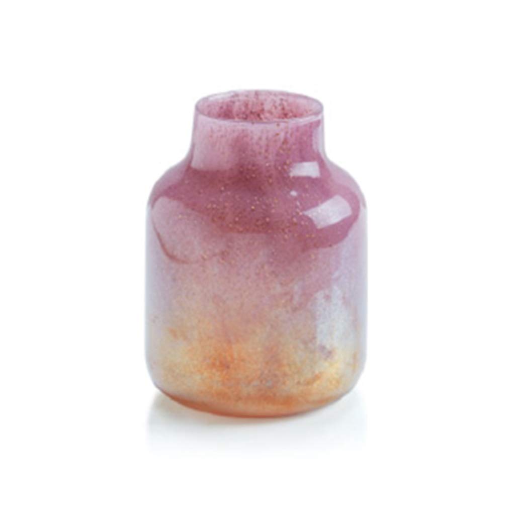 Vase en verre transparent soufflé pour bouquet artificiel de table