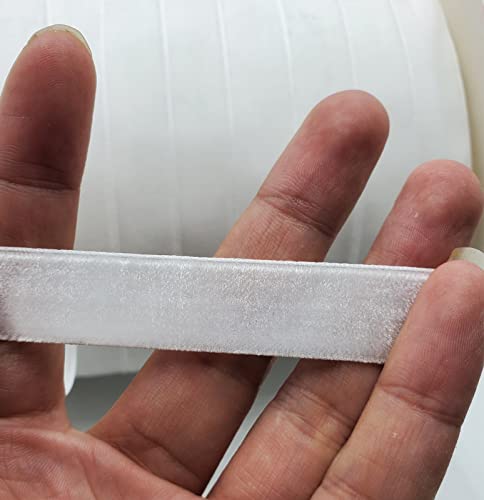 Image of 10 Yards Velvet Ribbon Spool (White, 5 /8 inch)