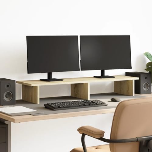 Support de moniteur ergonomique bois pour ordinateur portable et PC - 2