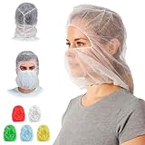 ABC Disposable Hood Caps, One Size. Pack of 100 White Polypropylene Disposable Bouffant Hoods. Breathable...