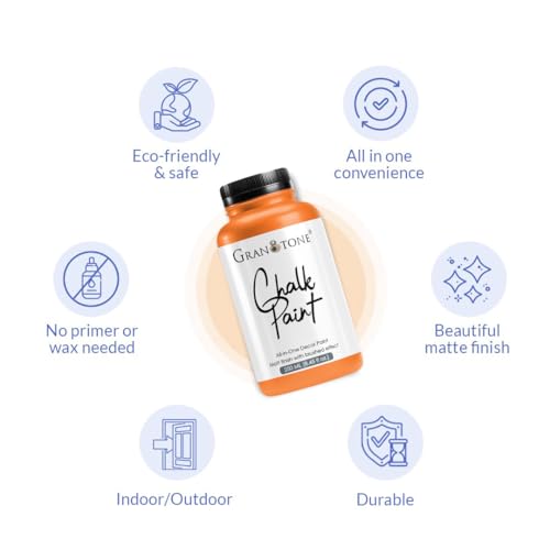 Image of GRANOTONE Chalk Paint Bright Orange 250 ml Matte Finish