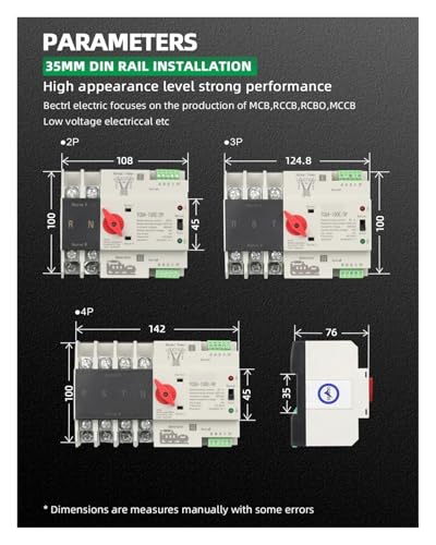 Inverseur source ATS commutateur de transfert automatique 4P 63A rail DIN - 3