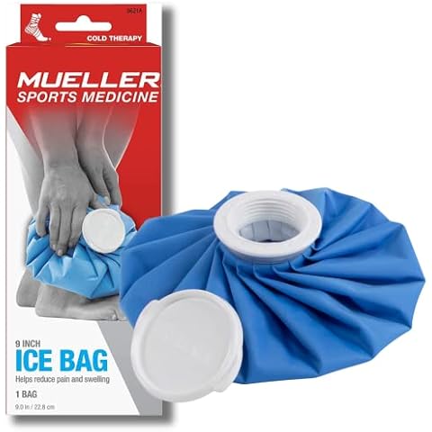 MUELLER Sports Medicine Reusable Ice Pack, Cold Bag for Injuries and Pain Relief, Cold Therapy, Blue, 9 Inch Bag Cover