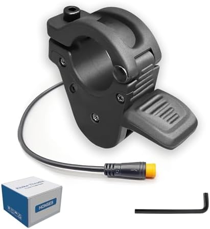 HUSETOO Electric Throttle 300X Thumb Throttle for 7/8inch 22mm Left and Right Handlebars 12v 24v 36v 48v 60v 72v Electric E-Bikes (M8 Waterproof Plug)