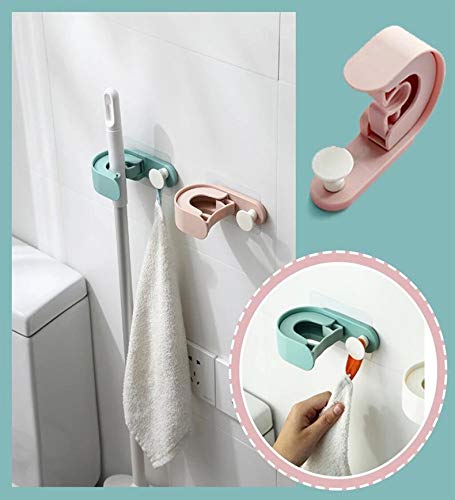 US1984 2-In-1 Wall Mounted Mop & Broom Hanger Holder Organizer, for Kitchen, Bathroom Garage and Garden 1
