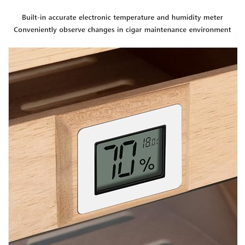 Zigarren Humidors Elektronischer Humidor Schrank mit Luftbefeuchter und Thermometer - 1° Präzise Temperaturregelung, Hält 110 Zigarren, 360° Luftzirkulation für Zuhause und Bar