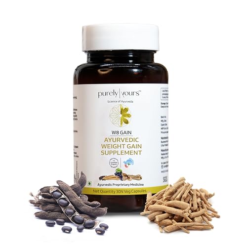 Image of Purely Yours Weight Gainer Capsules | Ayurvedic Supplement for Healthy Weight Gain, Digestion & Muscle Mass | 100% Natural for Men & Women - 30 Capsules