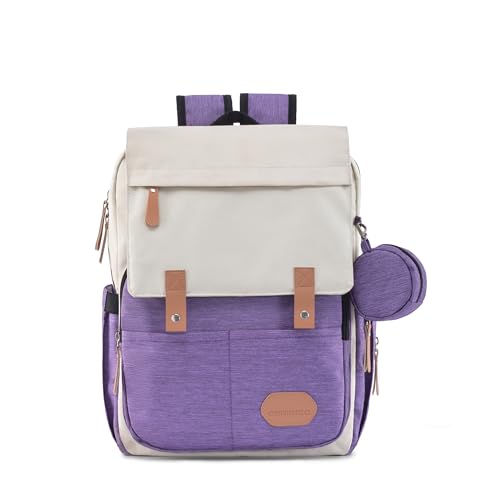 Image of Luxury Baby Diaper Bag For Mother Multi-Utility Backpack with Detachable Pouch - Spacious Travel & with Multiple Compartments, Padded Shoulder Straps, Side Pockets & Top Handle - Lightweight
