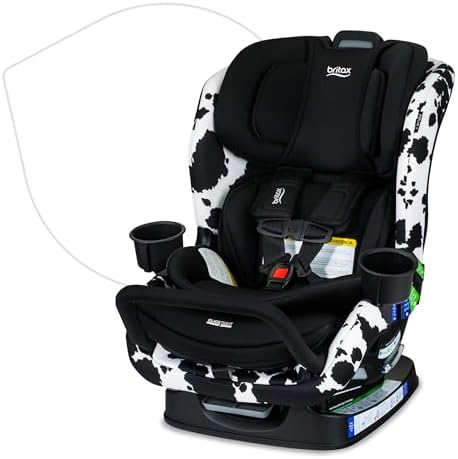 Britax Poplar S Convertible Car Seat, 2-in-1 Car Seat, Slim 17-Inch Design, ClickTight, Cowmooflage