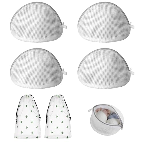 Lobaake 6PCS Sacs à Linge, Filets de Lavage pour Soutien-Gorge, Sac Lingerie Maille 160g, 18 x 15 cm, Sacs de Rangement à Cordon 20 x 30 cm