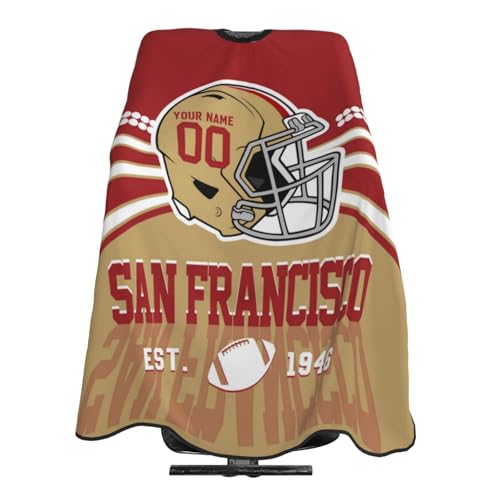 Custom Barber Cape,Personalized Football Style Hair Capes,Salon Cape Hair Cutting Cape Customized...