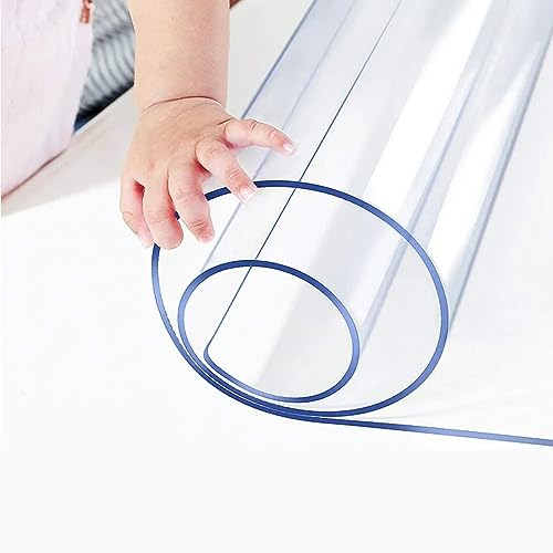 Protection table PVC transparente contre les taches nappe plastique meubles bois