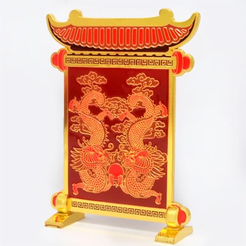 Estatua Feng Shui Dragón Doble para Escritorio Decorativo miniatura 3