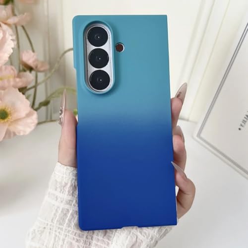 Coque Z Fold 5 antichoc en polycarbonate dégradé au design premium cyan