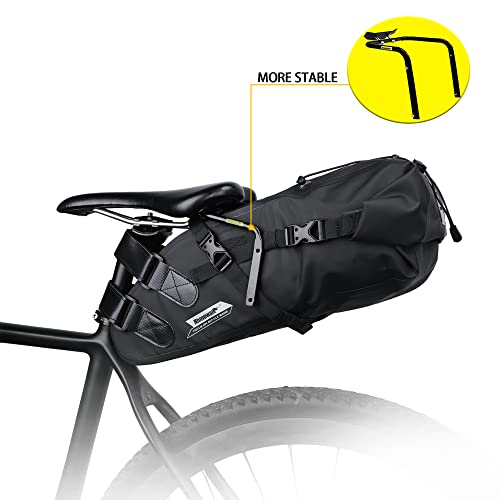 Image of Rhinowalk Bike Seat Bag Stabilizer, Anti-Shake Design with Dual Water Bottle Cage Mounts, Fits Most Road & Mountain Bikes