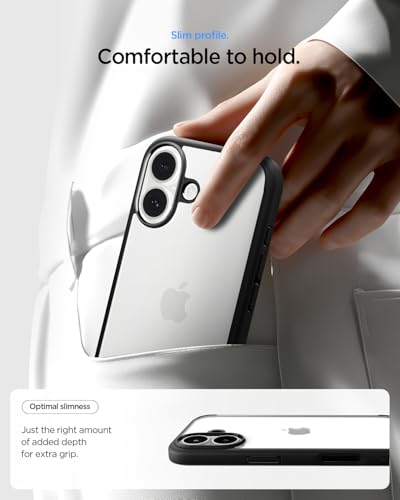 Image of Spigen for iPhone 17 Case, Ultra Hybrid [TPU Covered Camera Control] [Anti-Yellowing] [No Magnet Ring] - Matte Black