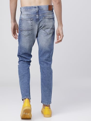Image of Highlander Mens Tapered Fit Denim Jeans for Man|Regular Length|Mid-Rise|Stretchable Fabric for Comfort fit| Jeans for Man | Men Jeans