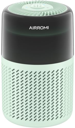 AIRROMI Purificador De Ar Para Quarto Com Filtro Hepa, Cobre Até 549 Pés², Silencioso, Filtro De Ar De 360° Para Pelos De Animais, Alergias, Poeira, Fumaça A2005 Turquesa