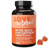GUMMIES SAFRAN et B6｜Anti-Stress, Équilibre Émotionnel et Bonne Humeur｜Ultra Dosé (45mg)｜Arôme Naturel Mangue Bio｜Vegan, 99% Naturel & Fabriqué en France｜42 Gummies｜Love and be Loved