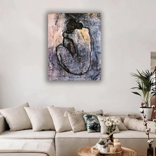 Tableau Picasso Nu bleu impression sur toile encadrée 30x39 cm - 2