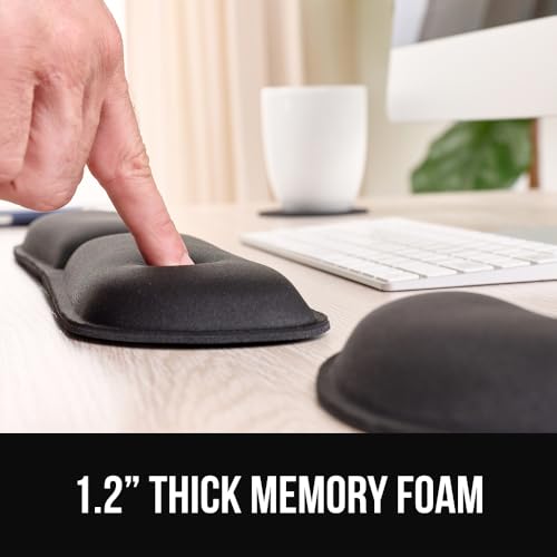 image for GORILLA GRIP Silky Memory Foam Keyboard Wrist Rest and Mouse Pad for C