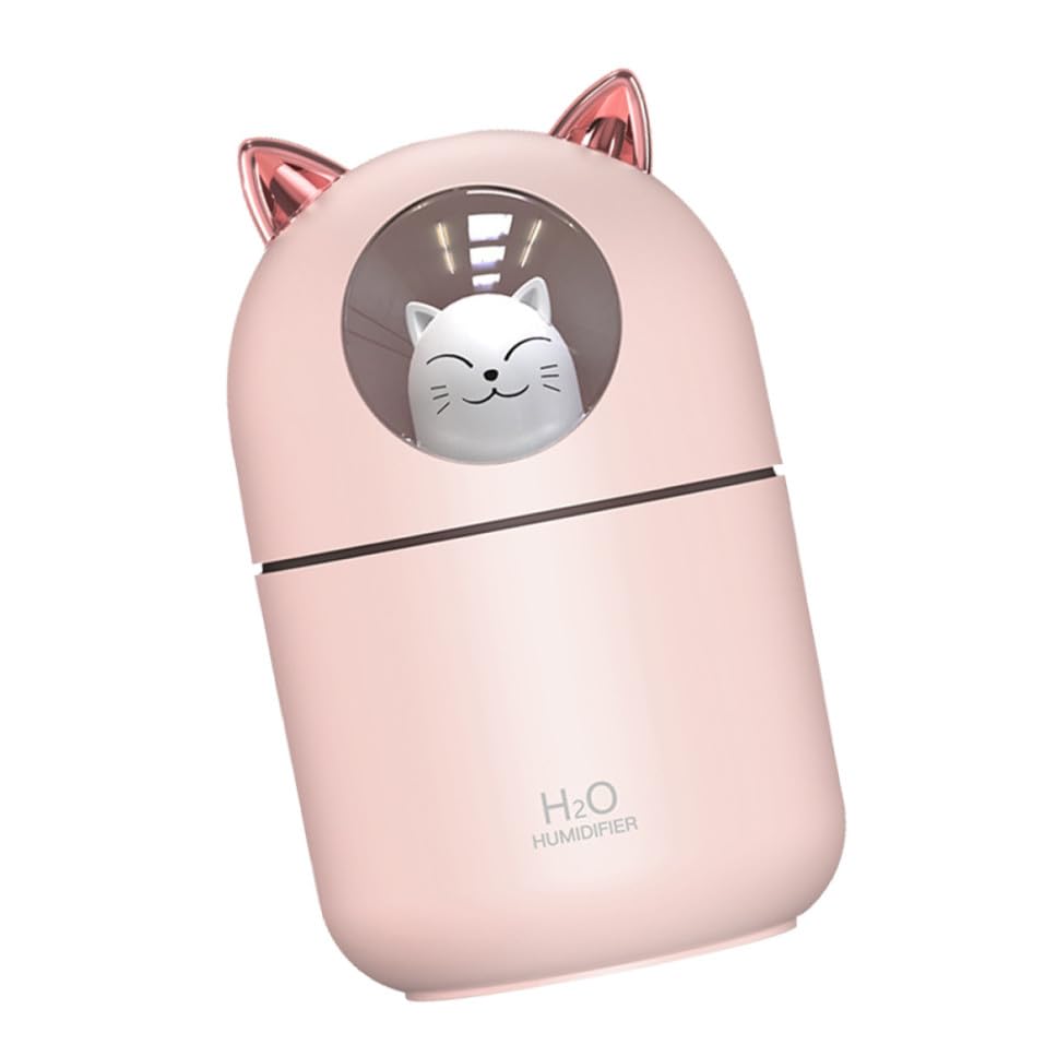 Garneck Humidificador Portátil USB Adecuado para Humidificar el Aire y Cuidar la Epidermis para Dormitorio y Coche, Capacidad 300ml, Material Plástico
