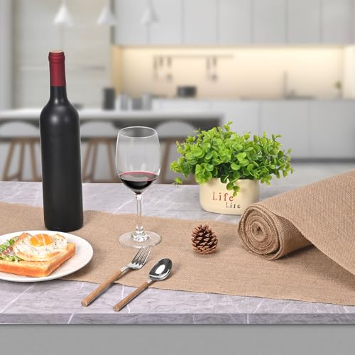 Jute-Tischdeckenrolle 30 cm x 10 m, geeignet für Tisch, Party-DIY-Dekoration, 100 % natürlicher Jutestoff,leinen tischdecke