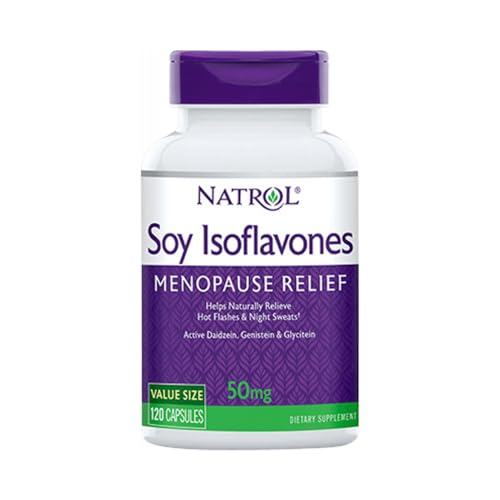 Natrol Soy Isoflavones Capsules, Menopause Relief, Helps Relieve Hot Flashes & Night Sweats, 50mg, 120 Count Natrol Soy Isoflavones Capsules, Menopause Relief, Helps Relieve Hot Flashes & Night Sweats, 50mg, 120 Count