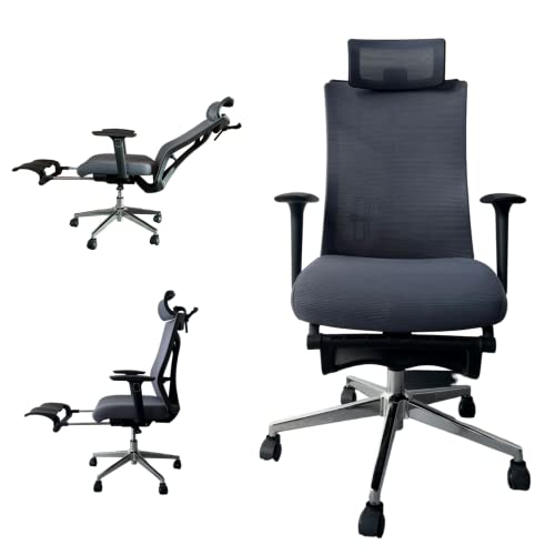 Silla de Oficina con cabecera, Soporte Lumbar y Soporte para...