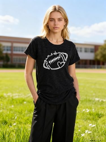 Image of Football Shirts for Women Game Day T Shirts Football Outfits