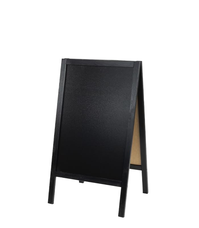 Cashdisplay Pizarra de Caballete color Negro Doble Cara – 51x90cm, Pizarra para Hostelería