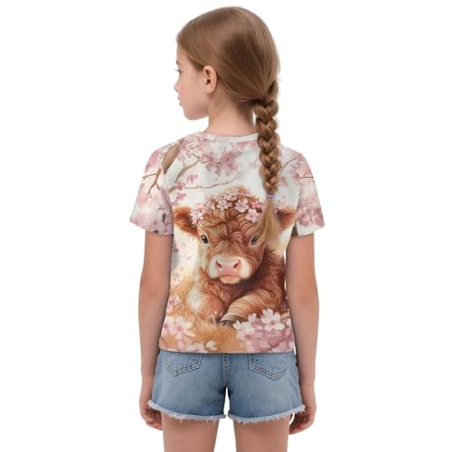 DISNIMO Tie Front Tops for Girls Short Sleeve Tee Shirts Summer T-Shirts with Design2