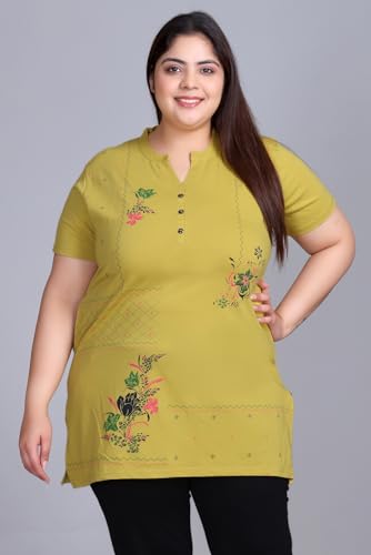 Image of In Love Women's Cotton Blend Plus Size Printed Kurti
