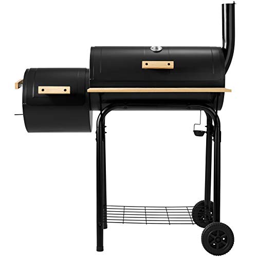 TecTake BBQ Charcoal barbecue smoker with heat indicator different