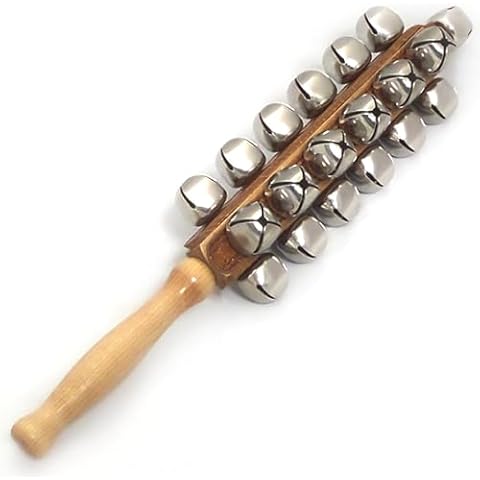 Performance Plus Professional Sleigh Bells-25 Nickel Plated Jingle Bells Four Rows with Hard Rock Maple Handle 13.5” Long (SBL25X) Cover