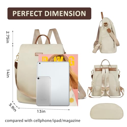 Image of Fmeida Backpack Purse for Women, Anti Theft Travel Backpack, Convertible Fashion Daypack, Lightweight Casual Shoulder Bag for Daily, Outdoor, Shopping