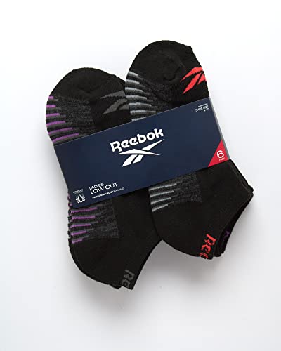 Image of Reebok Womens Low Cut Socks 6 Pack Cushioned Athletic Performance Socks | Breathable, Moisture-Wicking Fabric with Arch Support, a Comfort Toe Seam and Flexible Stretch Fit