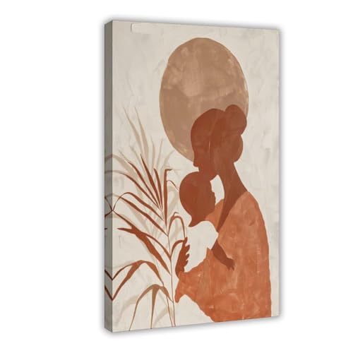 Toile mère et bébé moderne : art mural élégant pour bureau