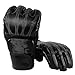 VGEBY Half Finger Boxing Gloves, Sports Gloves Ergonomic PU Leather Punching Gloves for Sandbags Workout Boxing Fighting